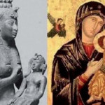 Isis con Horus y María con Jesús.