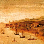 Porto Pi, detalle de la pintura de Pere Niçard, Siglo XV.