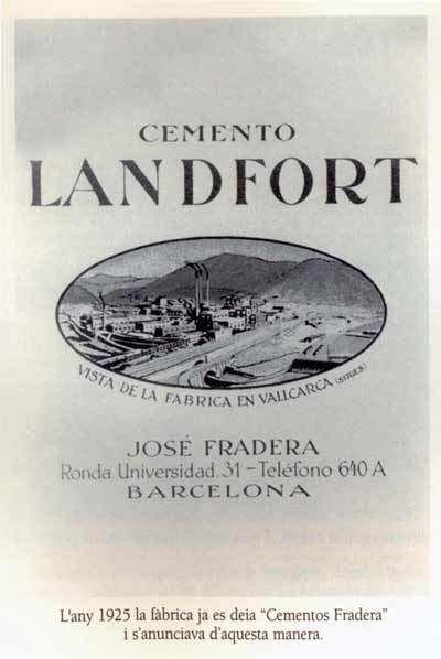 Anagrama de la marca Landfort de Cementos Fradera.