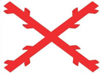 Bandera usada por los buques españoles desde principio del siglo XVI.
