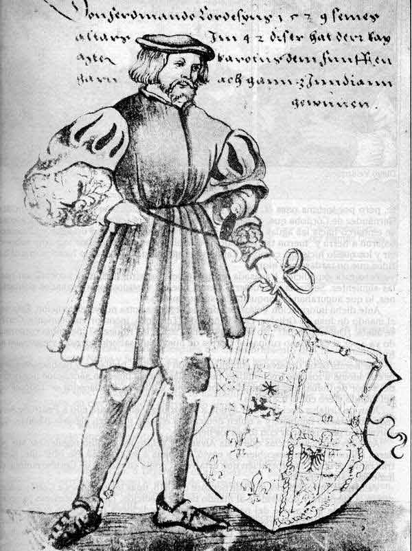 Grabado de Hernán Cortes a los 44 años; autor Weiditz, efectuado en Toledo (1529).