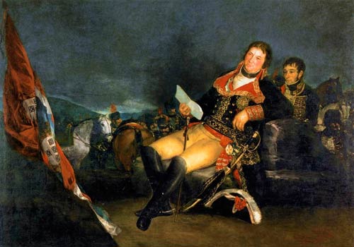Manuel Godoy retratado como vencedor de la Guerra de las Naranjas, por Francisco de Goya. Real Academia de San Fernando, Madrid, España.