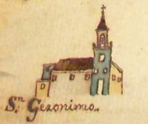 Monasterio de San Jeronimo, detalle plano cargaderos Guadalquirvir.