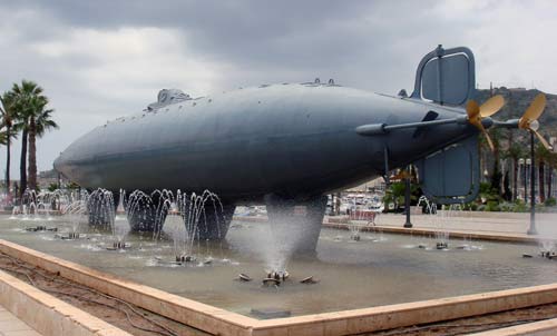 Submarino Peral en 2007, en Cartagena.
