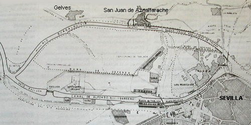 Plano nº 7, Canal Alfonso XIII y esclusa.