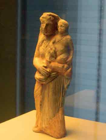 Estatuilla del Tesorillo, supuesto templo fenicio levantado en honor de la diosa Estarté encontrado en la Algaida (Bonanza).