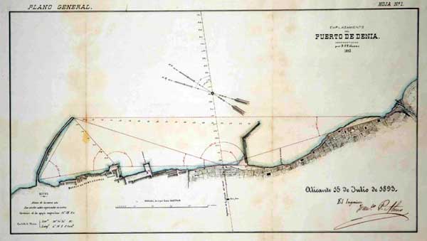 Puerto de Denia en 1893.