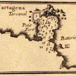 Detalle Darsena de Cartagena segun plano de Josep Roux 1764.